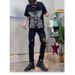 Summer New High Street Ripped Jeans Men's Slim Fit Small Straight Tube Solid Color Beggar Trendy Brand Versatile Hip-Hop_mkmklike.com