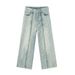EF JEANS | 2024 New Product, Light-colored Straight Wide-leg Jeans, Loose Mopping And Washing, Casual And Versatile Tide_mkmklike.com