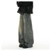 Men's Washed Distressed Patchwork Jeans Straight Leg Loose Fit Wide Leg American High Street Style Trendy Cool Retro Long Pants_mkmklike.com