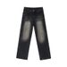 Retro Gradient Washed Jeans Loose Wide Leg Pants Korean Style Trendy Straight Leg Trousers For Men Spring Collection_mkmklike.com