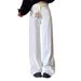 2024 New Loose-Fit Women's Jeans, Korean Style Trendy Versatile Pants, Summer Thin Wide-Leg Floor-Length Trousers_mkmklike.com