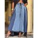 Women's Color Block Wide Leg Cropped Jeans Street Style Elastic Drawstring Pleated 2026 New Style Cross Border Independent Website_mkmklike.com