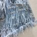 Women's Clothing Heavy diamond ostrich hair slimming fringe fashion all-in-one denim shorts woman_mkmklike.com