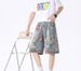 Rose Print Ripped Denim Shorts Men's Summer Thin Trendy Brand Ruffian Handsome Fried Street Pants American Five-point Jeans_mkmklike.com