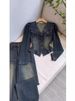 Women's Clothing Internet Celebrity Street Blasting Washed Blue Denim Two Piece Suit Pants Spring And Autumn New Women's Clothing_mkmklike.com