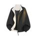 American-style Color-block Flight Jacket For Men, Spring Cleanfit Double-zipper Sports Jacket, Outdoor Three-proof_mkmklike.com