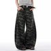 Vintage Washed Camo Cargo Jeans – Unisex Oversized Drop-Crotch Utility Pants(Relaxed Fit, Streetwear, Workwear Aesthetic)_mkmklike.com