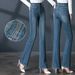 Retro Flared Jeans For Women, Popular High-waisted 2026 Spring/autumn New Style, Slimming, Stretchy, Leg-lengthening_mkmklike.com