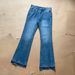 Vintage Washed Distressed Hem Flared Zuma Jeans With Raw Edge Details - Light Blue Fashion Trends_mkmklike.com