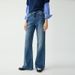 Trendy & Elegant High-Waisted Flare Jeans For Women - Stretchy Denim Wide-Leg Pants With Vintage Wash_mkmklike.com