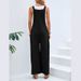 Women"s Solid Color Casual Strappy Jumpsuits _mkmklike.com