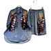 Women's Clothing Fashion Denim Shirt Tops Heavy Duty Bright Butterfly Tassel Shorts_mkmklike.com