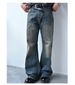 Men's Clothing Men's Heavyweight Slub Denim Jeans - Bootcut Vintage Wash Pants (Japanese Selvedge Craftsmanship)_mkmklike.com
