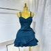 Women's Clothing Summer Elastic Waist Sexy Denim Suspender Dress Ruffled Hip Skirt Female_mkmklike.com