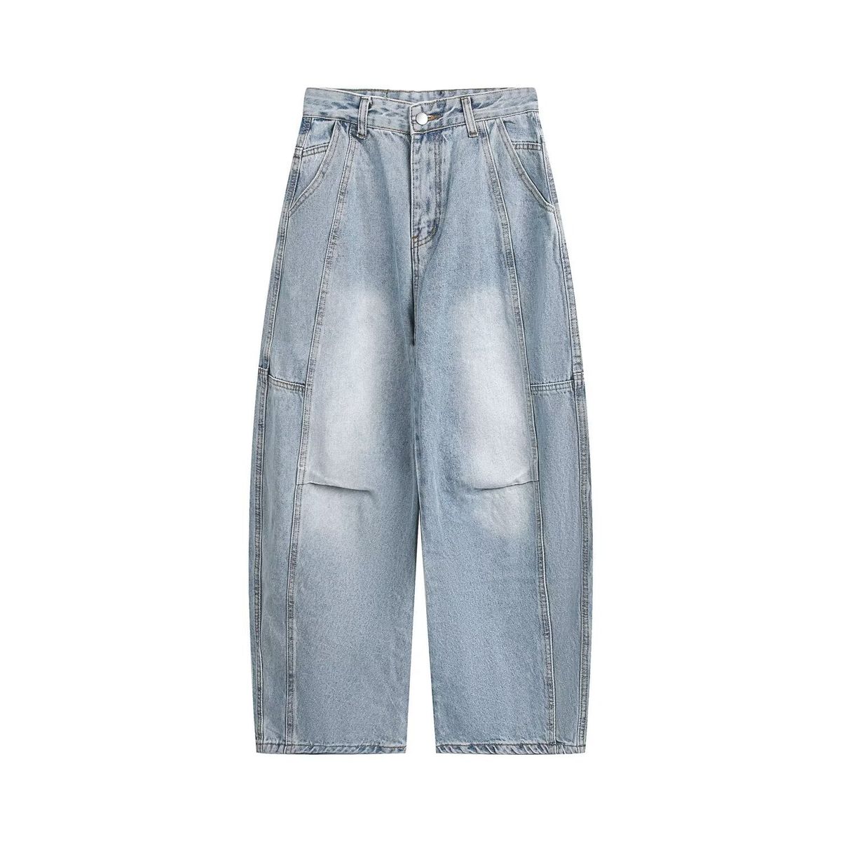 "Deconstructed Lightweight Jeans For Men & Women – Loose Straight-Leg Wide Pants | Summer 2025 Trendy Streetwear"_mkmklike.com