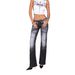 TK Jeans Women's Low Rise Flared Patchwork Y2K Style Designers_mkmklike.com