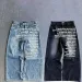 Men's Jeans Letter Prints And Plum Blossom Embroidery Patches American Y2K Hip Hop Printing Straight Men Street Casual_mkmklike.com