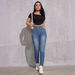 High Waist Slim Fit Jeans For Women – Butt Lifting Stretchy & Comfortable Mid Blue, 60% Cotton, Tapered Ankle (S-Xl, Distressed Denim, Office Casual)_mkmklike.com