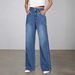 Vintage Wide-Leg Jeans – High-Waisted Relaxed Fit With Washed Denim & Beaded Embellishments_mkmklike.com