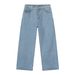 Men's Clothing Basic Volume Style Eight Colors Available Loose Semi Elastic Waist Loose Straight Denim Trousers_mkmklike.com