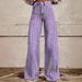 Women's Wide Leg Straight Leg Flared Jeans Anti Denim Striped Design Relaxed Everyday Wear Comfortable Feshion_mkmklike.com