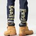 Men's Washed Blue Jeans – Classic Straight Fit With Gothic Letter & Skull Print, Mid-Rise Cotton Denim For Casual Streetwear (28-38)_mkmklike.com