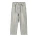 Factory Direct Sales Mud Yellow Straight Tube American Jeans Men's New Loose Wash Elastic Waist Large Size Jeans Men_mkmklike.com