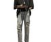 Vintage Straight Leg Distressed Denim Jeans For Men, High Street Fashion Ripped Nine-Part Pants, Trendy Streetwear_mkmklike.com