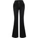 Women's Clothing Spring And Summer New Retro Stitching Jeans Women's Slim Fit Stretch Flared Pants_mkmklike.com