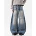 American Bamboo Jeans Men's And Women's High Street Cleanfit Scimitar Pants Straight Loose Wide Leg Drape Trousers_mkmklike.com