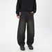 Men's Japanese Retro Split Design Scimitar Jeans Spring Style Washed Distressed Loose Straight Casual Trousers_mkmklike.com