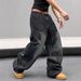 Men's Clothing Relaxed Fit Straight-Leg Jeans – Classic Washed Denim Pants With Slight Stretch (Cotton, Vintage Distressing, Everyday Essential)_mkmklike.com