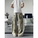 Retro American Heavy Duty Washed Denim Jeans Loose Straight Leg Wide Leg plus Size Floor Length Casual Trousers for Men And Women_mkmklike.com