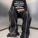 American Retro Rough-edged Jeans Men's Spring And Autumn Vibe High Street Loose Straight Wash Old Drawstring Wide-leg Trousers_mkmklike.com