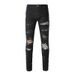 Trendy Brand Cross-border Men's American Ripped Jeans Casual Slim Men's High Street Casual Versatile Pants 8538_mkmklike.com
