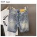 Men's Clothing Men's Casual Straight Leg Denim Shorts Summer Mid-Length Harem Trendy Brand Versatile Loose Fit Five Point_mkmklike.com