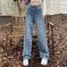 Spring Summer New Japanese Straight Jeans Women Korean Style Trendy Loose Wide Leg Casual Long Pants Solid England Fashion_mkmklike.com