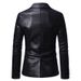 2024 Spring/autumn new PU leather for men's Korean casual youth fashion handsome jacket top_mkmklike.com