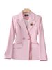 Women's Clothing Pink suit jacket professional temperament_mkmklike.com