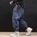 Leggings Jeans Men's Spring And Autumn Fatty Fattened Trousers Loose Leggings Harlan Pants Casual Pants_mkmklike.com