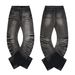 Men's Clothing Ripped Washed 3D Whiskers Cut High Stretch Matte Washed Stretch Slim Fit Jeans With Cat Whisker & Tapered Leg For Casual Comfort_mkmklike.com