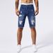 Men's Clothing Fashion Brand Ripped Denim Shorts Men Summer Thin Personalized Patch Five Point Pants_mkmklike.com