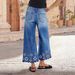 Women's Fashionable Embroidered Stretchy Loose Casual Cropped Jeans Relaxed Everyday Wear Versatile Comfortable Feshion Trend_mkmklike.com