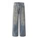 Street Style Vintage Ink Splash Painted Jeans For Men, Unique Design, Niche Vibe, Trendy Stained Wide-Leg Straight Pants_mkmklike.com