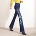 Women's Clothing High Waist Winter New Velvet Warm And Comfortable Bell Bottom Pants Embroidered Large Size Jeans_mkmklike.com