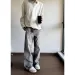 Men's & Women's Smoky Wash Jeans - Oversized Cleanfit Denim Pants (Vintage Splatter Edition)_mkmklike.com