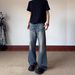 Men’s A-Line High Street Jeans – Vintage Whisker Wash, Relaxed Straight Fit, Clean Aesthetic_mkmklike.com