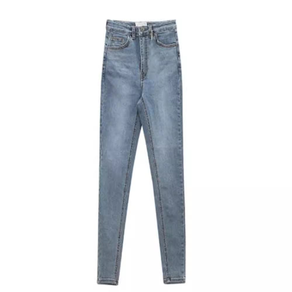Skinny Stretch Jeans For Women – High-Waisted Slim Fit Denim Pants With Tapered Leg_mkmklike.com