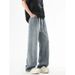 Mingge | 2025 Spring New Side Three Leg Jeans Men, American High Street Loose Straight Pants For Men_mkmklike.com