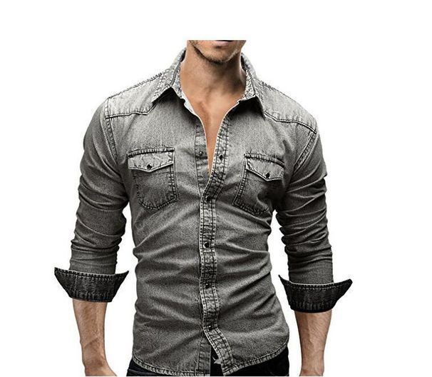 Pulse New Foreign Trade Shirt European And American Denim Jacket Men's Top C353_mkmklike.com